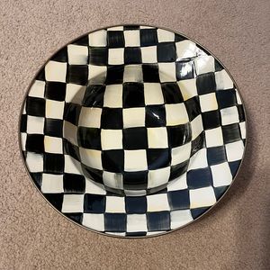 Mackenzie-Childs checkered enamel serving bowl